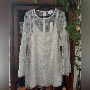 Sheer Sequin Bridal Dress